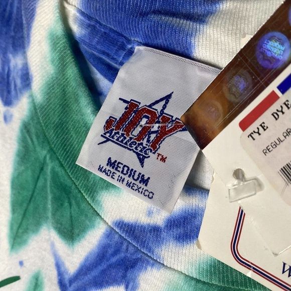 Vintage Seattle Seahawks T Shirt Deadstock Medium Tie Dye NWT Springs Galloway - Picture 7 of 8